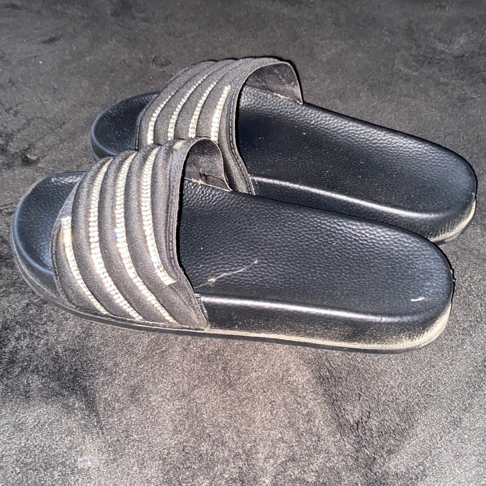 Black Thick Sole Sandals